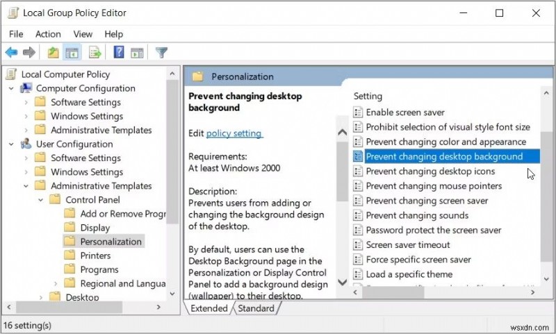 Ngăn người khác thay đổi hình nền máy tính Windows 11 của bạn – Các bước đơn giản 