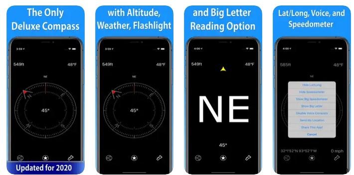 9 ứng dụng la bàn hàng đầu trên iOS:Tự tin theo dõi lộ trình, tốc độ và khoảng cách 