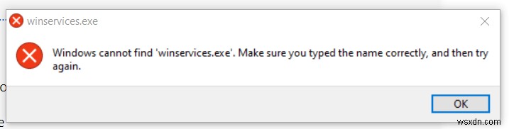Sửa lỗi Winservices.exe trên Windows:Hướng dẫn từng bước 