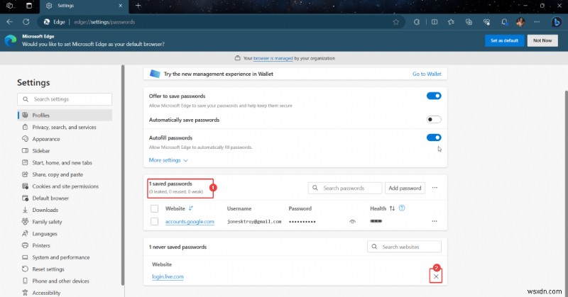 Khắc phục sự cố lưu mật khẩu Microsoft Edge trên Windows 11 &10