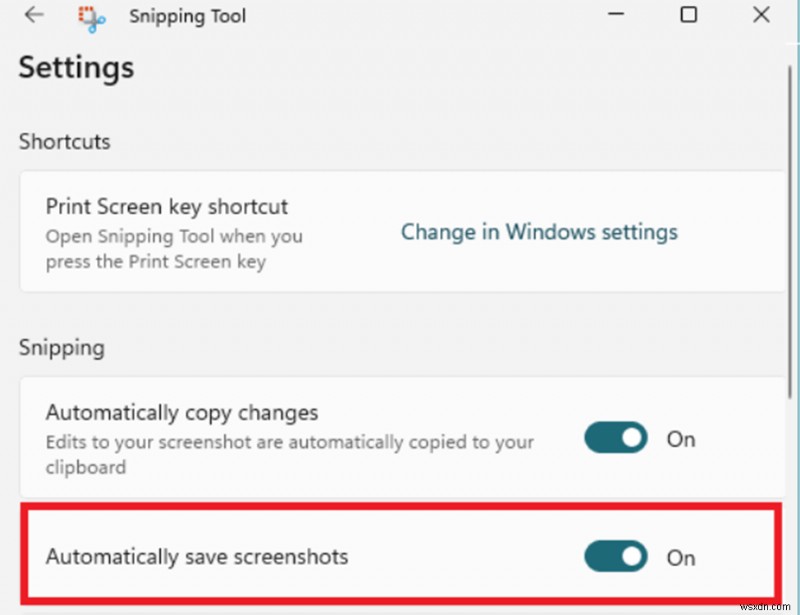 Master Snipping Tool:Hướng dẫn nhanh để chuyển đổi tự động lưu ảnh chụp màn hình trên Windows 11 