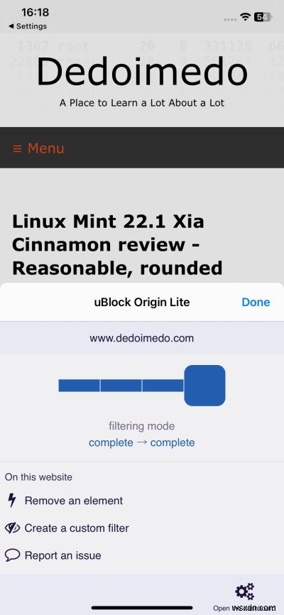 UBlock Origin Lite cho Safari trên iOS:Chặn quảng cáo mạnh mẽ &đồng bộ nhạc dễ dàng 