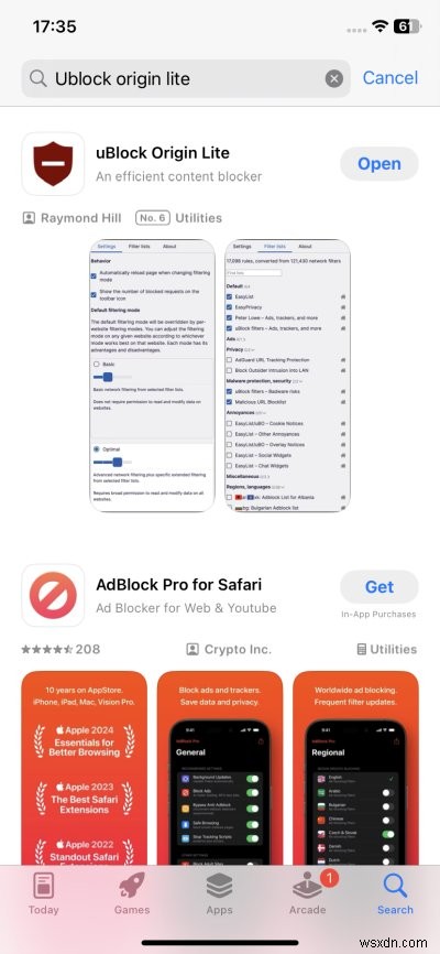 UBlock Origin Lite cho Safari trên iOS:Chặn quảng cáo mạnh mẽ &đồng bộ nhạc dễ dàng 