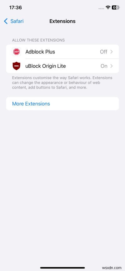 UBlock Origin Lite cho Safari trên iOS:Chặn quảng cáo mạnh mẽ &đồng bộ nhạc dễ dàng
