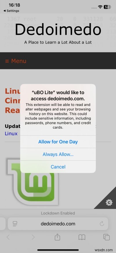 UBlock Origin Lite cho Safari trên iOS:Chặn quảng cáo mạnh mẽ &đồng bộ nhạc dễ dàng 