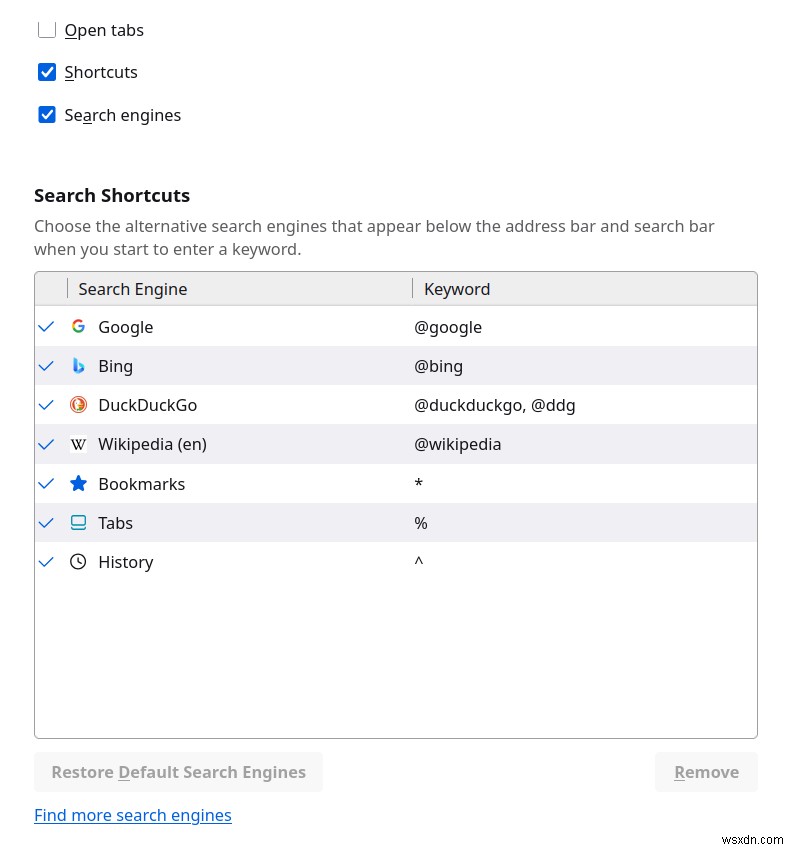 Tìm kiếm của Google không có lớp phủ AI + Công cụ tìm kiếm Firefox tùy chỉnh 