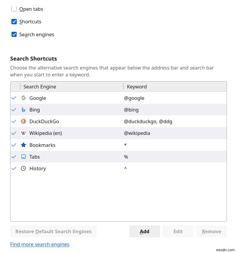 Tìm kiếm của Google không có lớp phủ AI + Công cụ tìm kiếm Firefox tùy chỉnh 