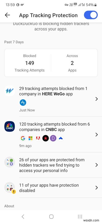 Bảo vệ theo dõi ứng dụng DuckDuckGo:Đánh giá chuyên sâu và cách nó bảo vệ quyền riêng tư trên thiết bị di động của bạn 
