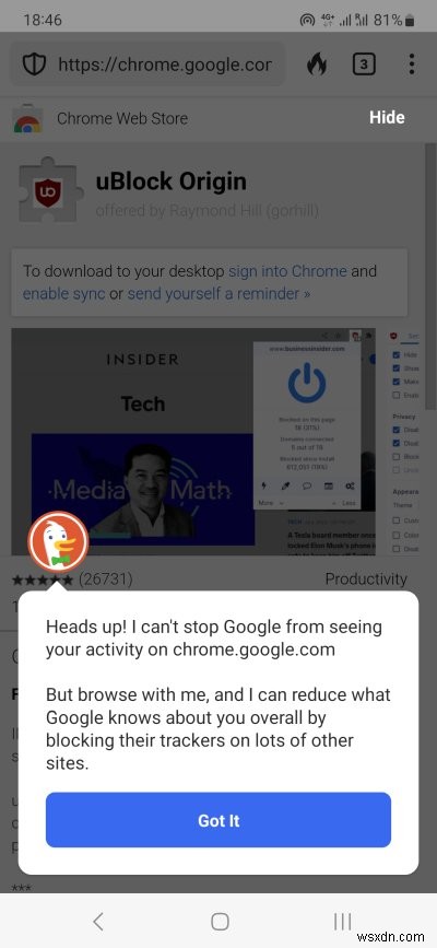 Trình duyệt DuckDuckGo:Có khả năng và tính năng phong phú nhưng thiếu các biện pháp kiểm soát quyền riêng tư nghiêm ngặt 
