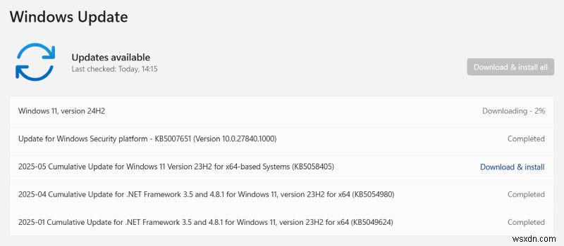 Bản cập nhật Windows 11 24H2:Đánh giá hiệu suất &các vấn đề thường gặp 