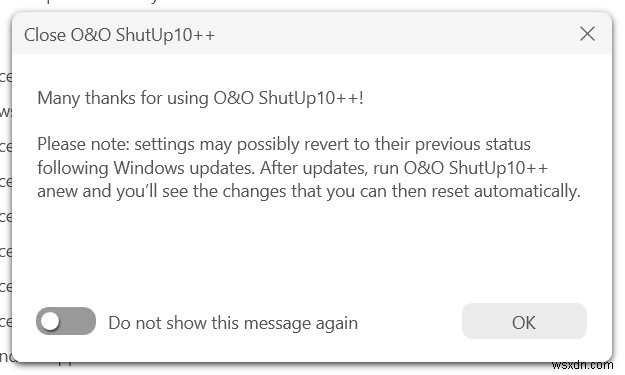 O&O ShutUp10++ &AppBuster:Phần mềm giải độc Windows 11 toàn diện 