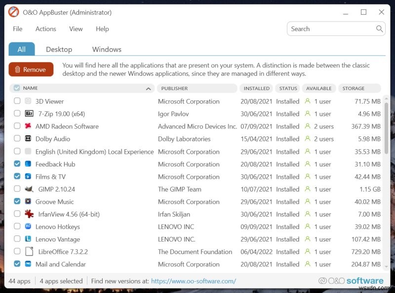 O&O ShutUp10++ &AppBuster:Phần mềm giải độc Windows 11 toàn diện 