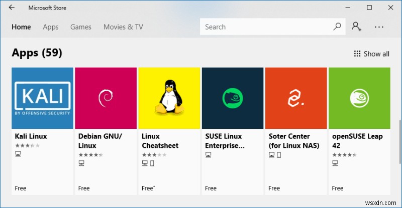 Hệ thống con Windows cho Linux:Chạy các bản phân phối và ứng dụng Linux trên Windows 10 